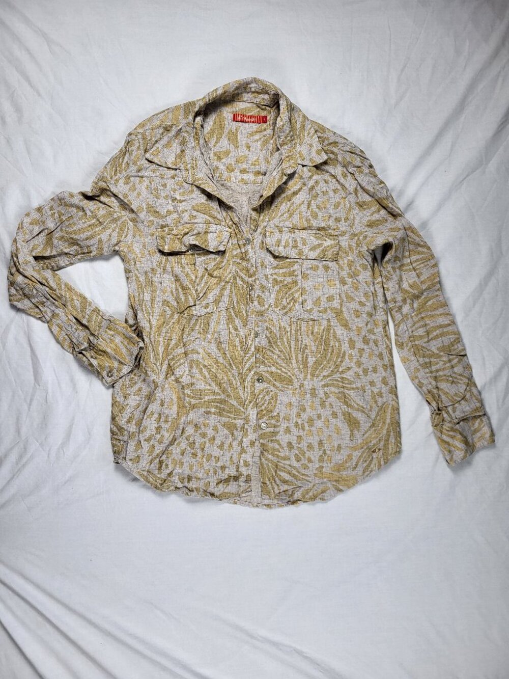 RCH Richards Shirt Men's 2 Button Down Long Sleeve Floral Beach Party Vacation